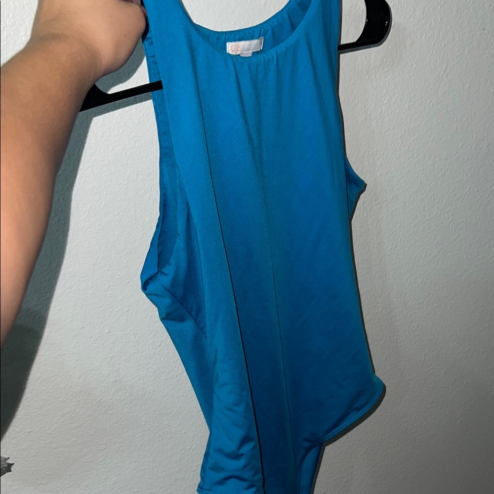 Sleeveless Blue Women's bodysuit